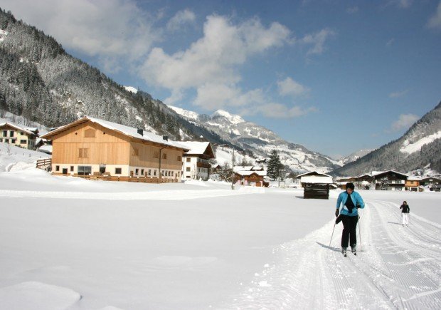 Langlaufloipe direkt am Haus im Großarltal